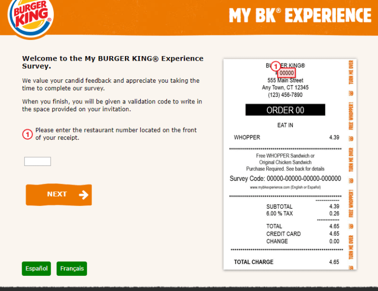 MyBKExperience at www.Mybkexperience.com - Burger King Survey
