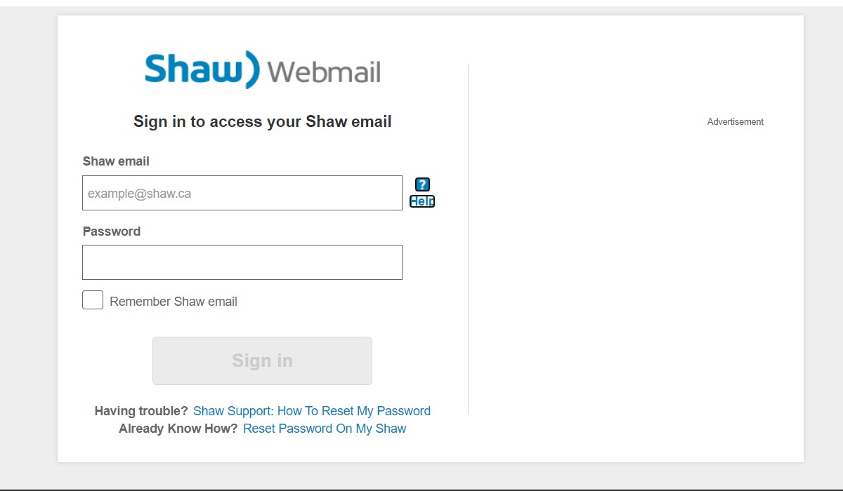 shaw webmail