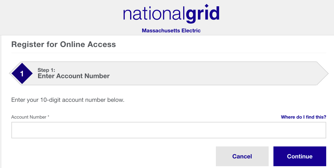 national grid register