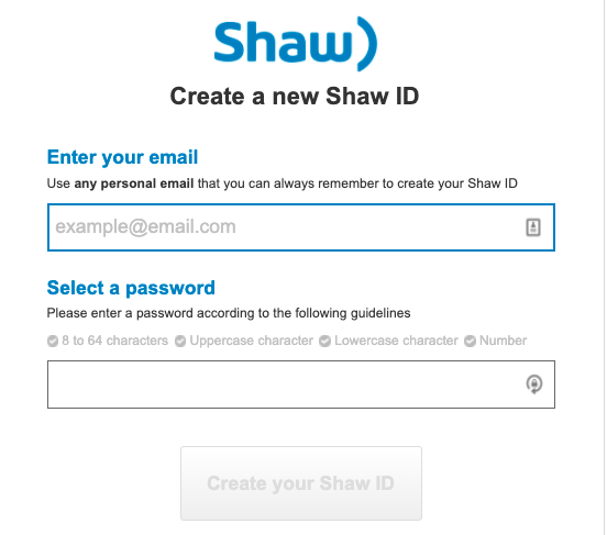 register shaw webmail