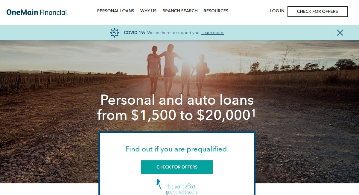 OneMain personal loan payment on www.onemainfinancial.com