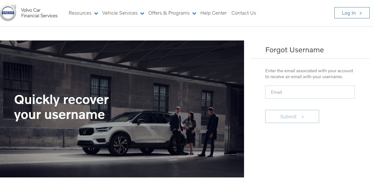 Volvo Car Financial Services Login & Bill Payment at volvocarfinancialservices.com